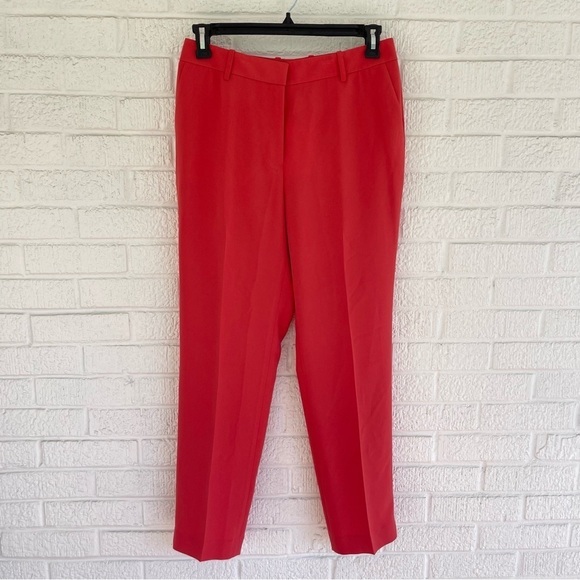 NEW Lafayette 148 Clinton Pant Vibrant Coral MPC29R-6147 Size 8 NWT - Picture 3 of 10